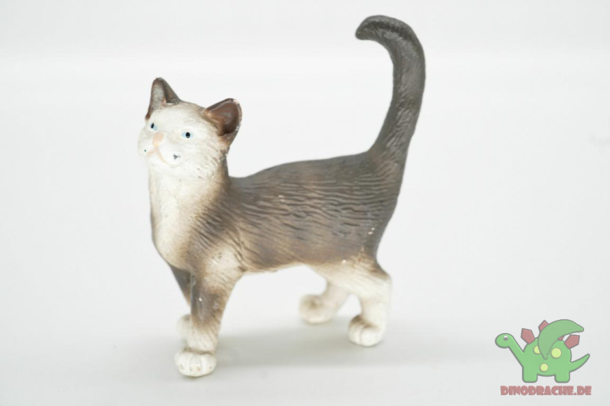 Schleich Katze grau weiss 13122